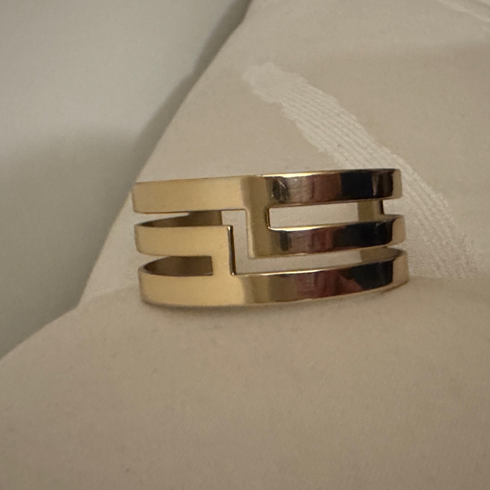 Rustic Cuff Gold Bracelet
